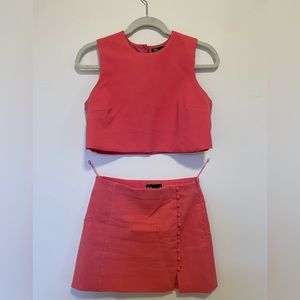 Pink Zara skirt and top set